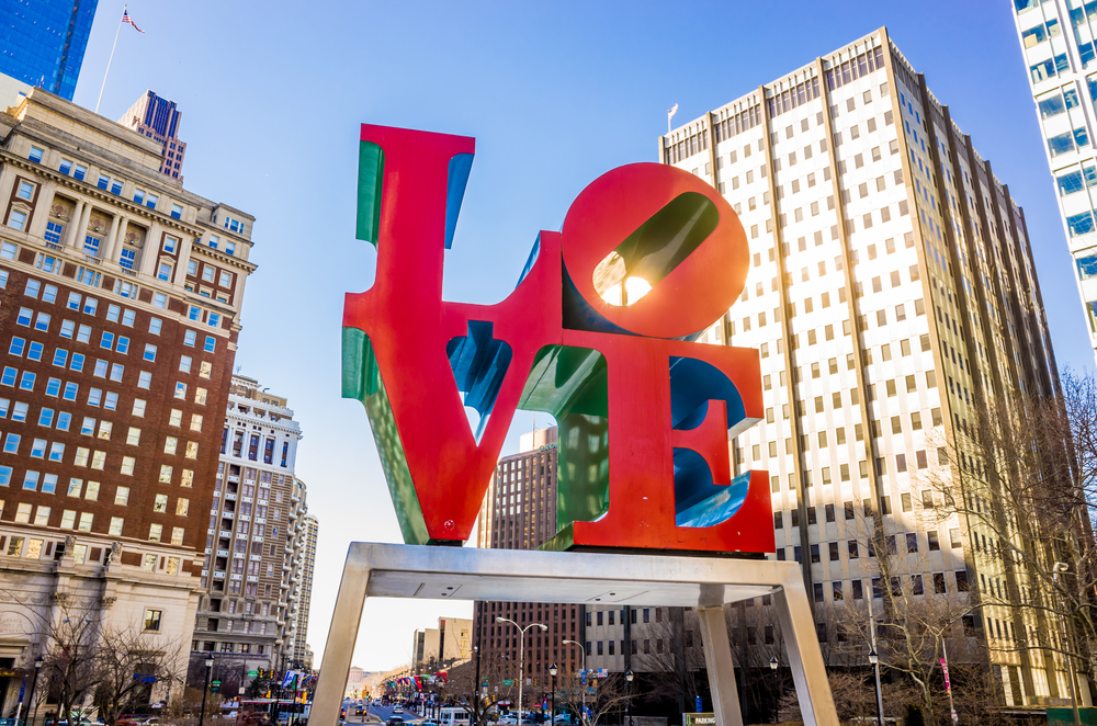 Love Park in Philadelphia, PA.