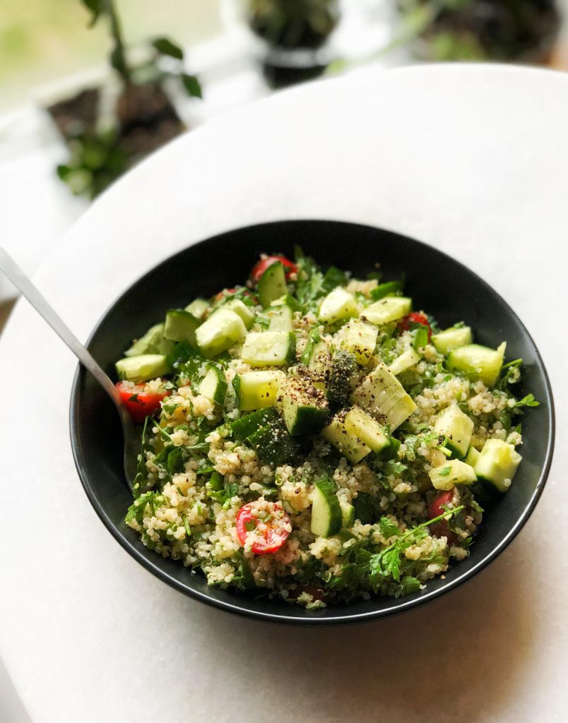 Bowl of Quinoa Tabbouleh