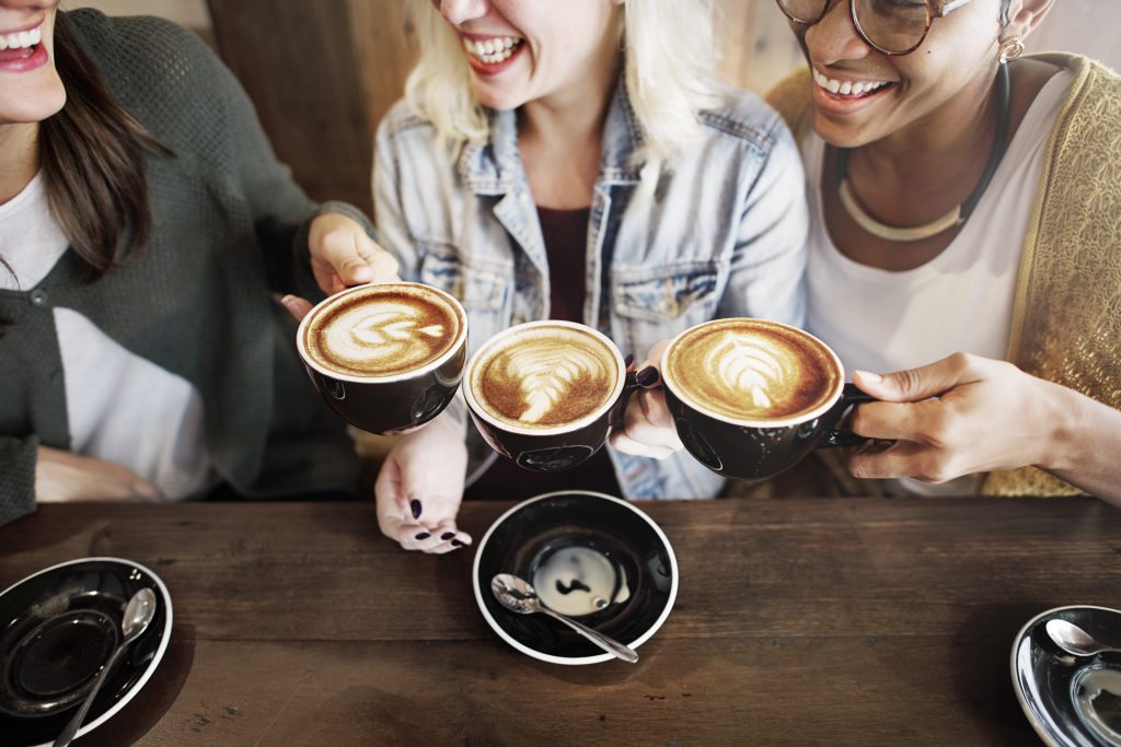 Women enjoying coffee together