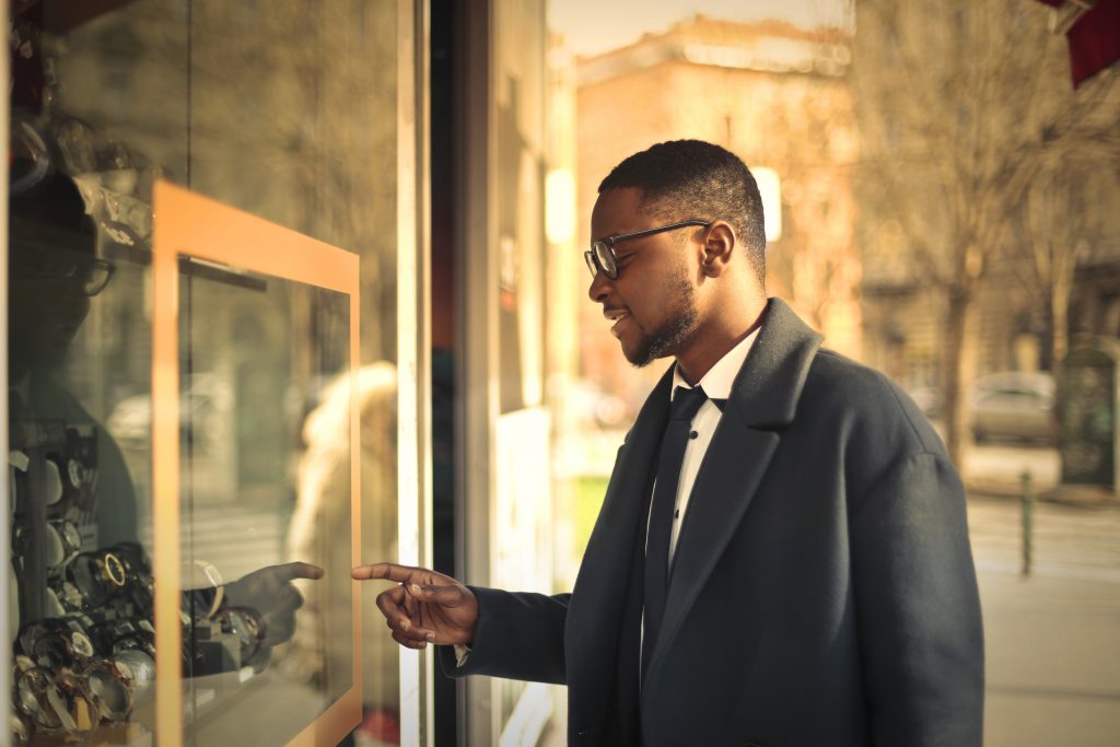 african american man shopping